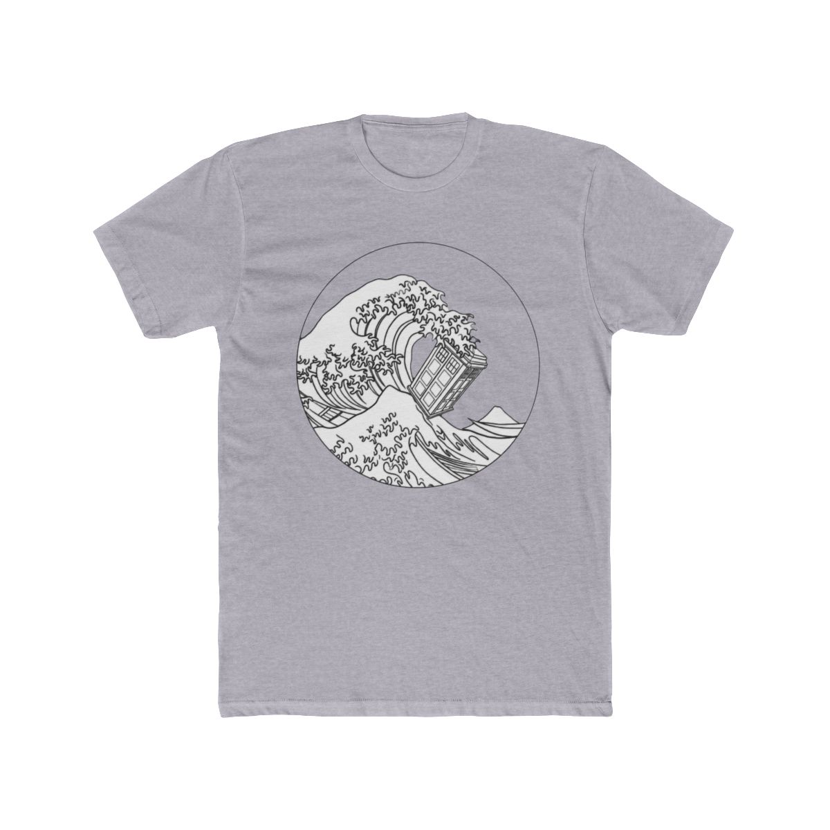 Blue Box With Great Wave T Shirt - alternate angle 3, merchandise