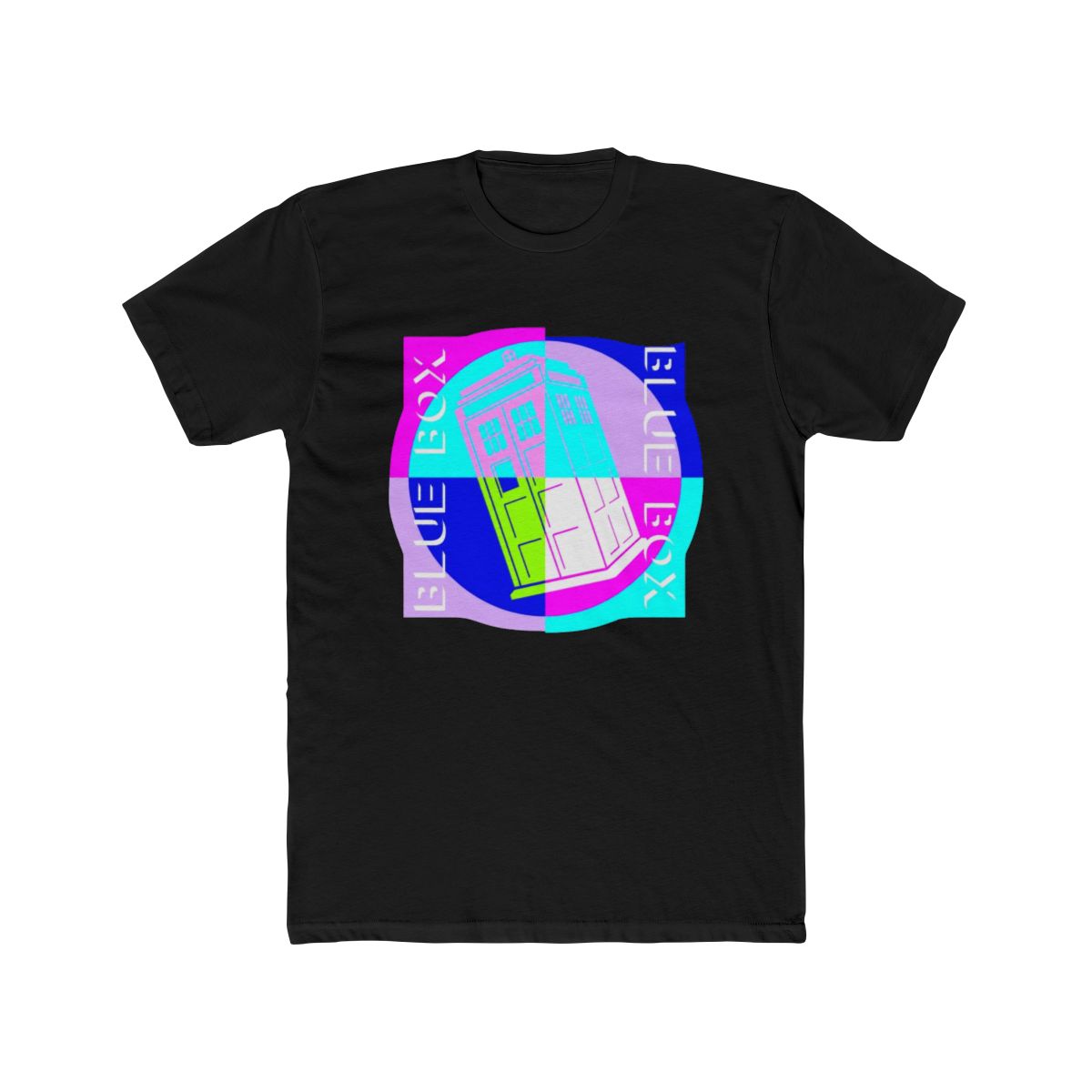 Blue Box time travel pop art T Shirt - alternate angle 3, merchandise